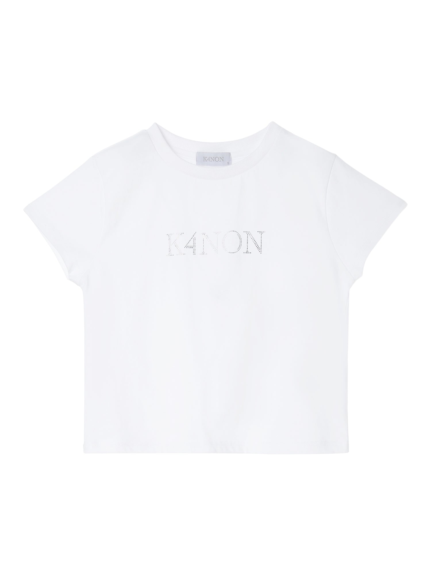 Tone-on-Tone Logo Tee / White / S