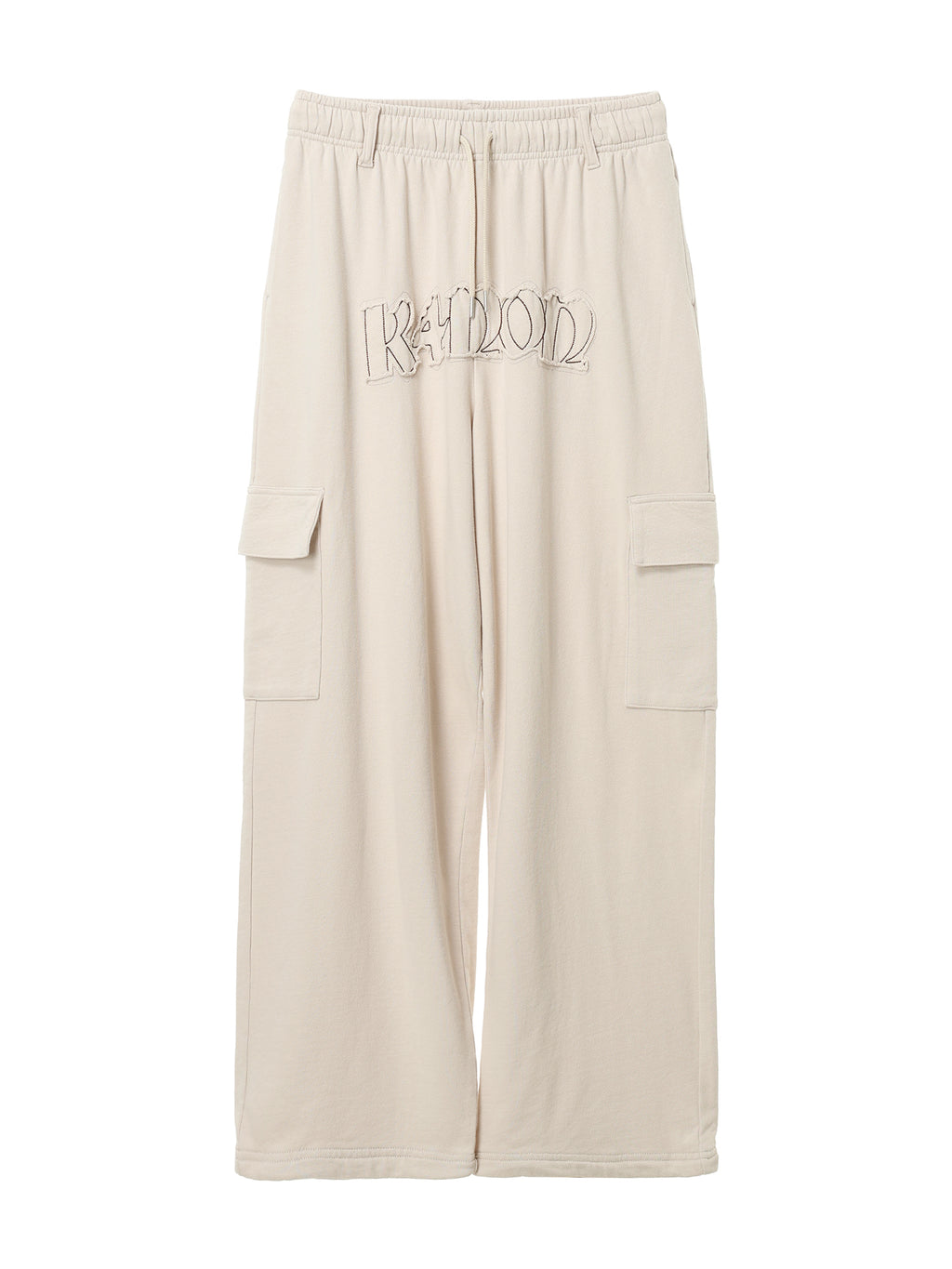 Tone-on-Tone Logo Pants / beige M,L