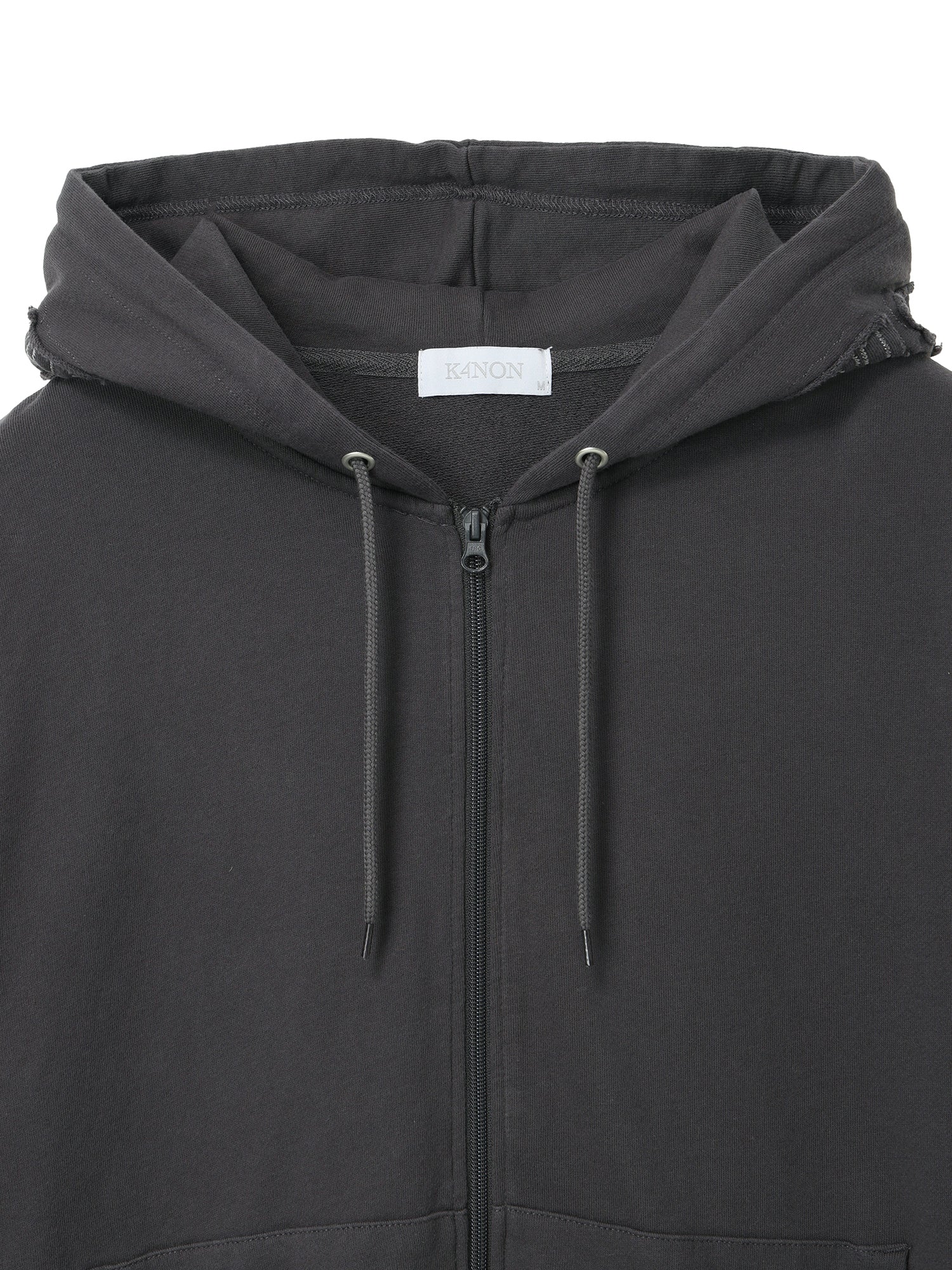 Tone-on-Tone Logo Hood Zip-up / charcoal / M,L – K4N0N
