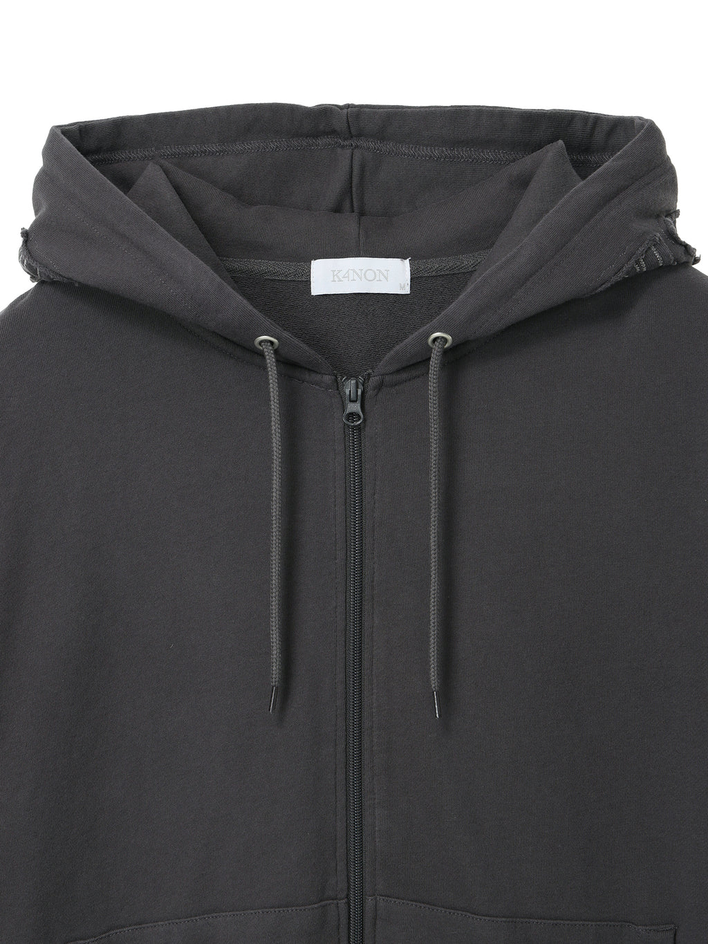 Tone-on-Tone Logo Hood Zip-up / charcoal / M,L 2