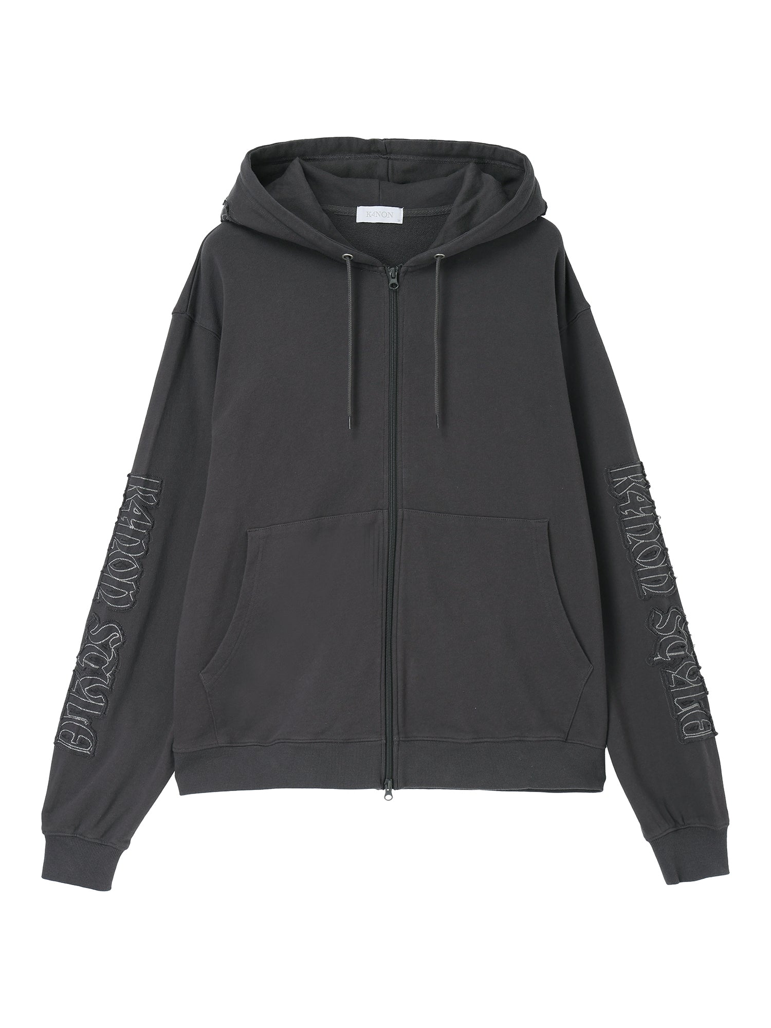 Tone-on-Tone Logo Hood Zip-up / charcoal / M,L (チャコール)