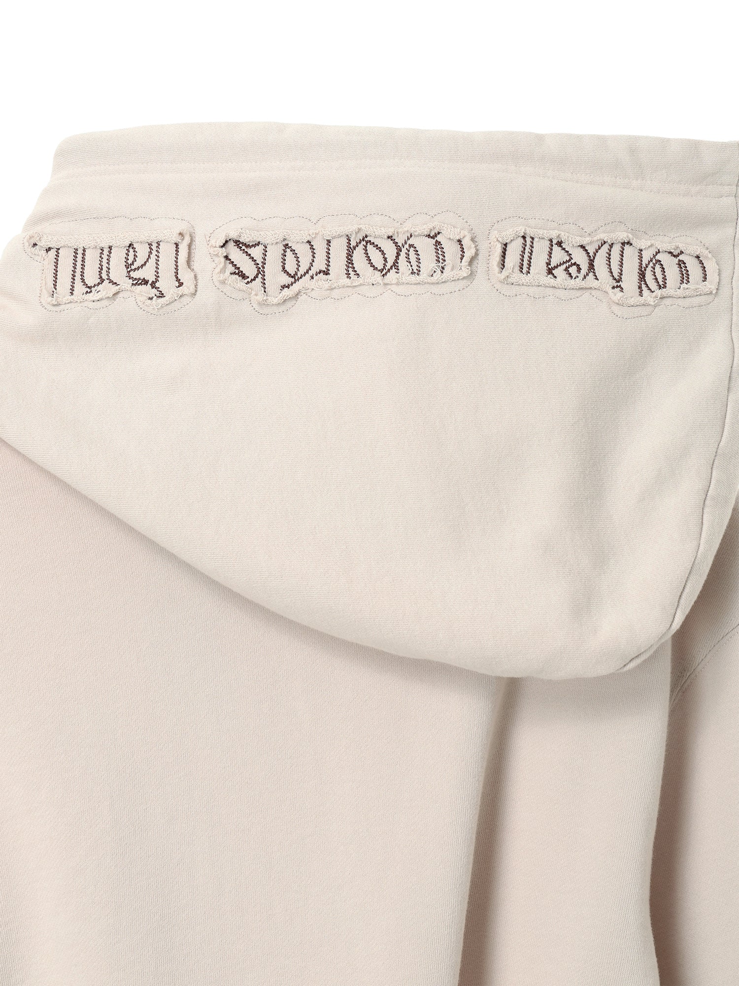 Tone-on-Tone Logo Hood Zip-up / beige / M,L 7