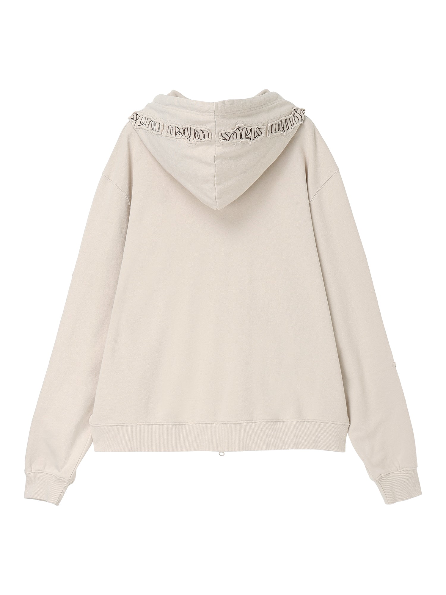 Tone-on-Tone Logo Hood Zip-up / beige / M,L 1