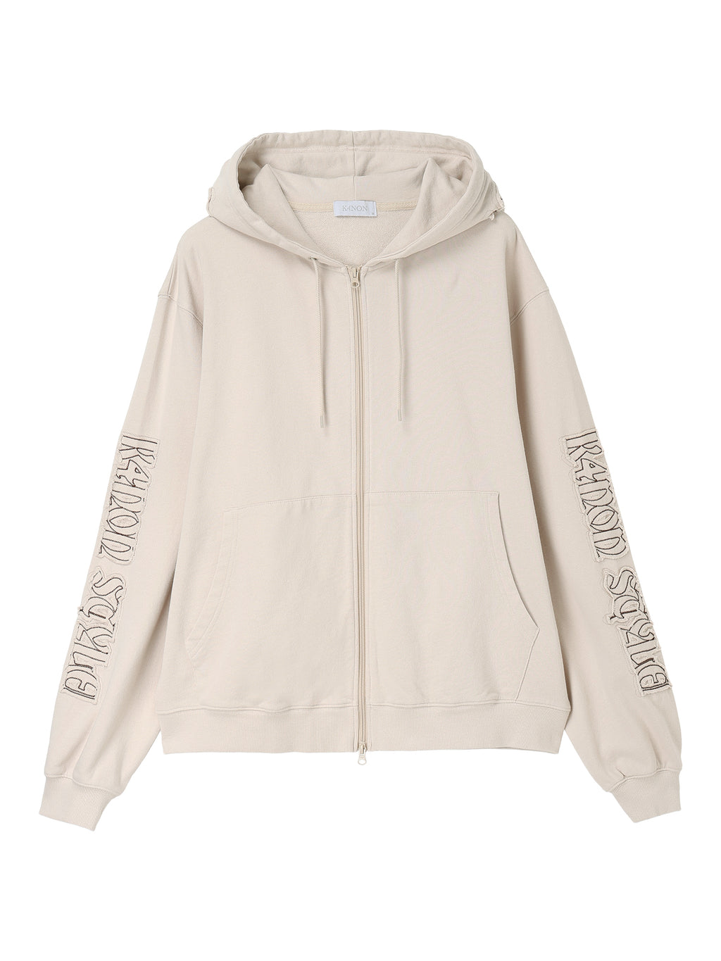 Tone-on-Tone Logo Hood Zip-up / beige / M,L (ベージュ)